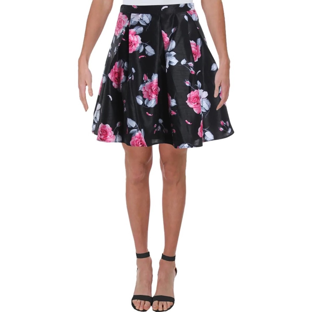 Sequin Hearts Juniors Womens Floral Mini A-Line Skirt